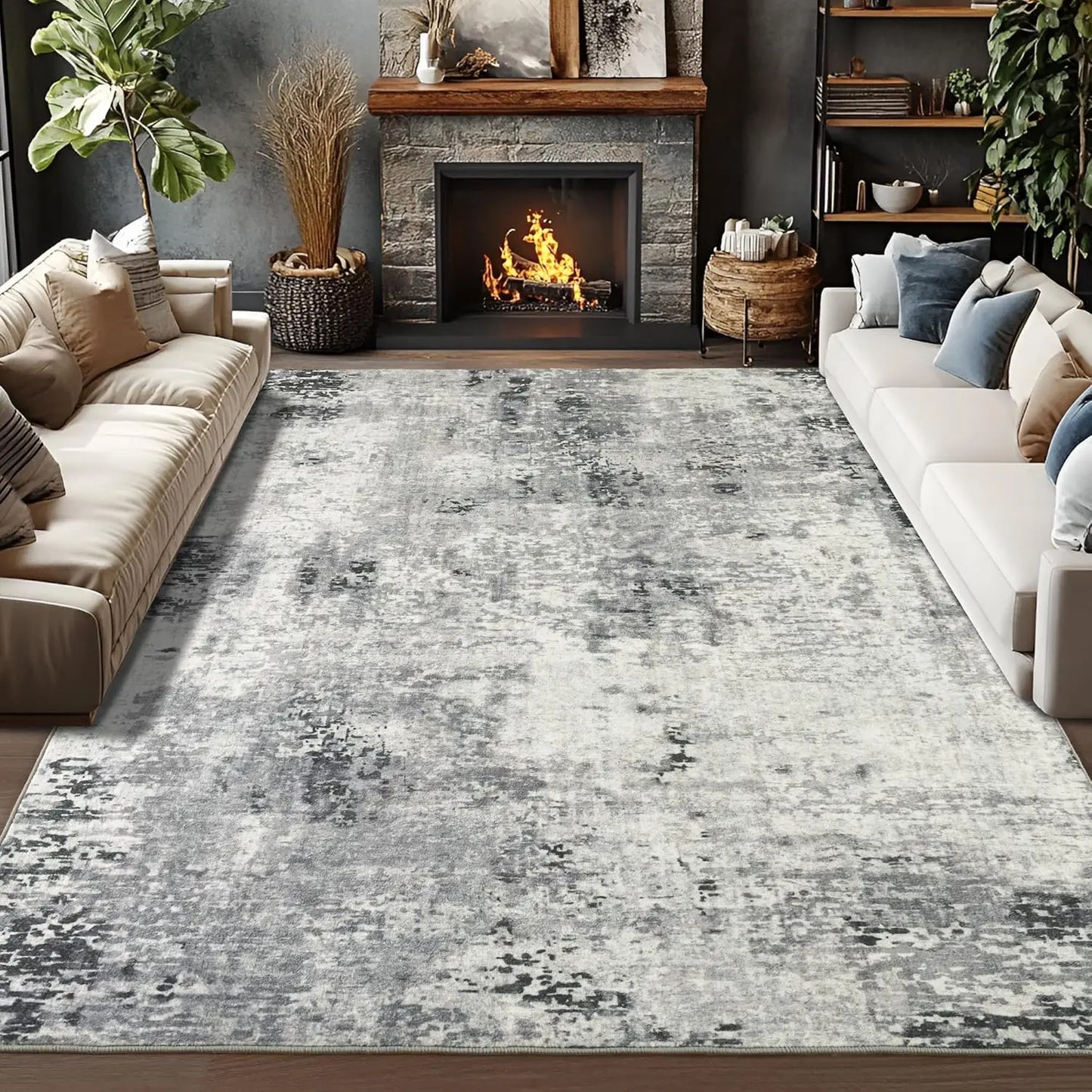 Large Modern Abstract Area Rug