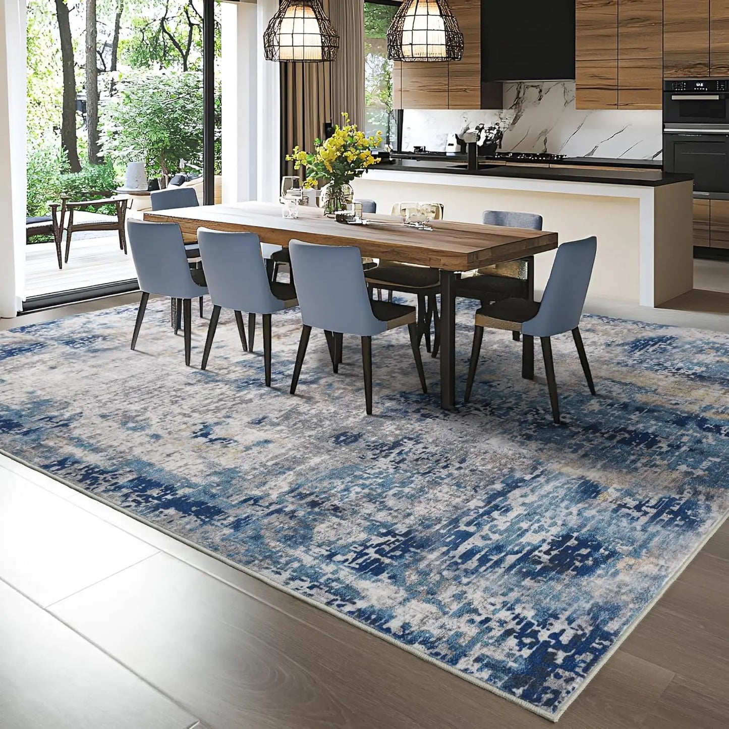 Large Modern Abstract Area Rug