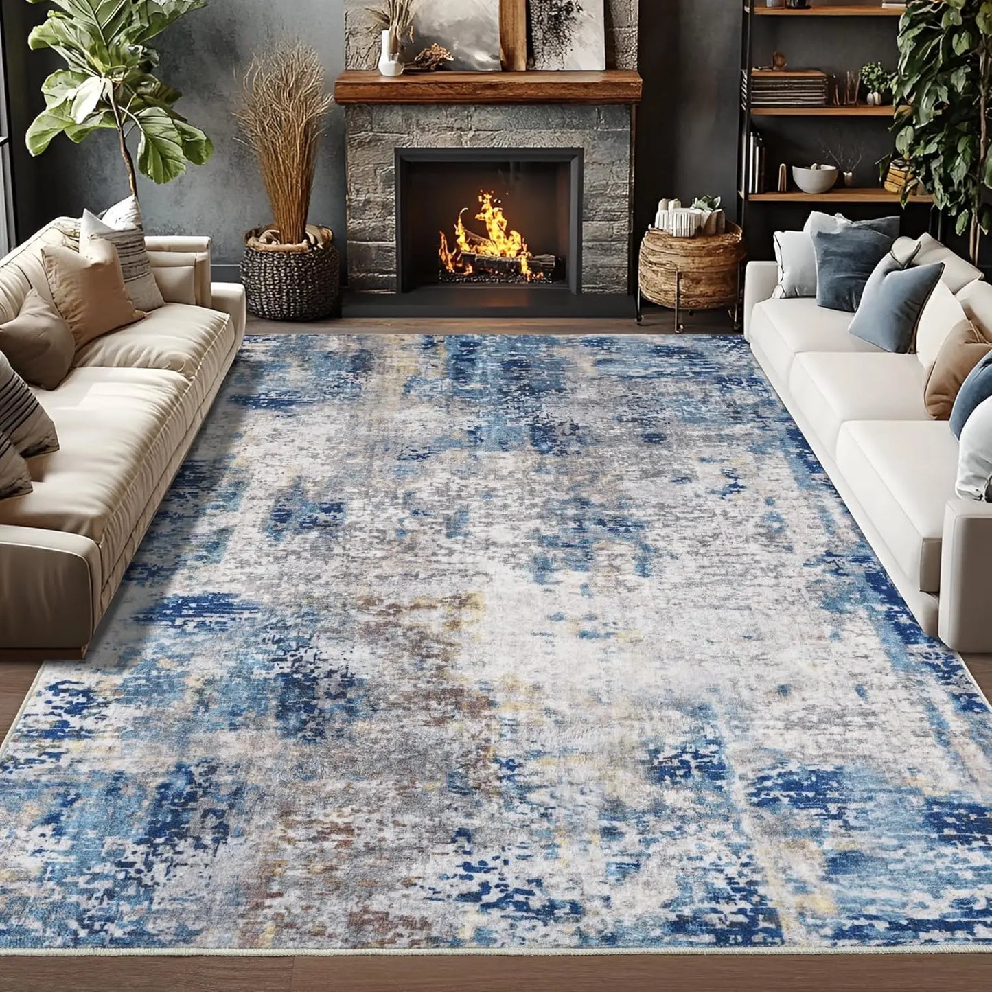 Large Modern Abstract Area Rug