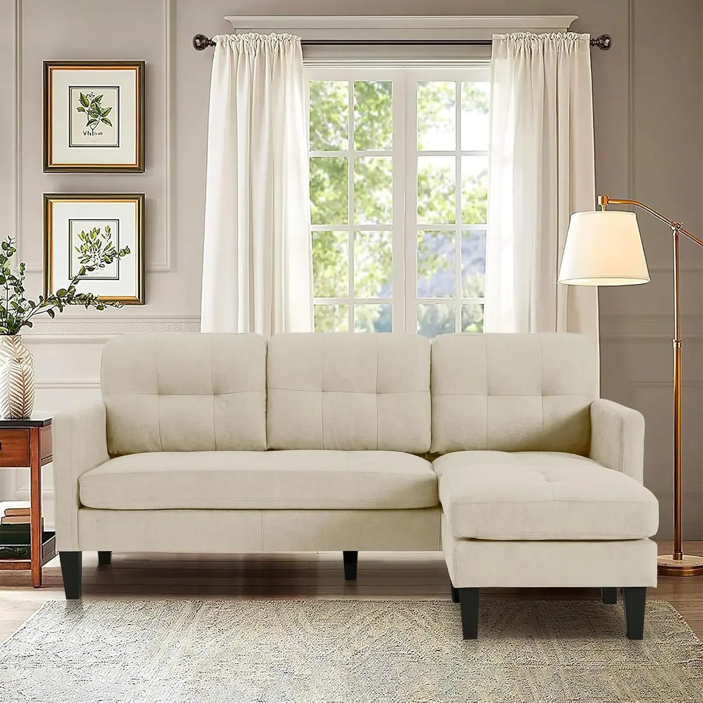 Convertible L-Shaped Sectional Sofa