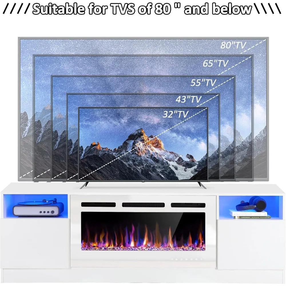 70" Fireplace TV Stand