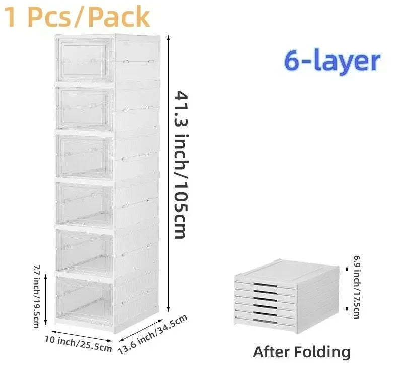 6 Layer Shoe Box Organizer