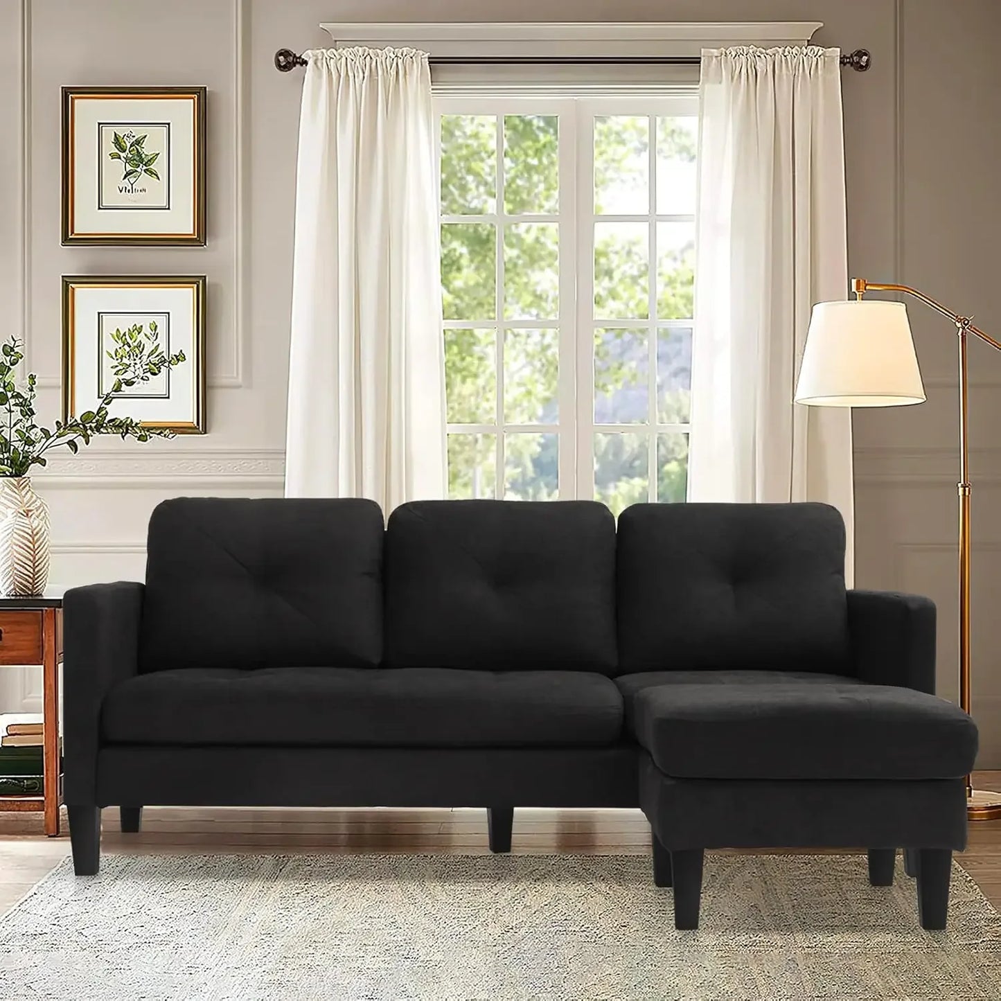 Convertible L-Shaped Sectional Sofa